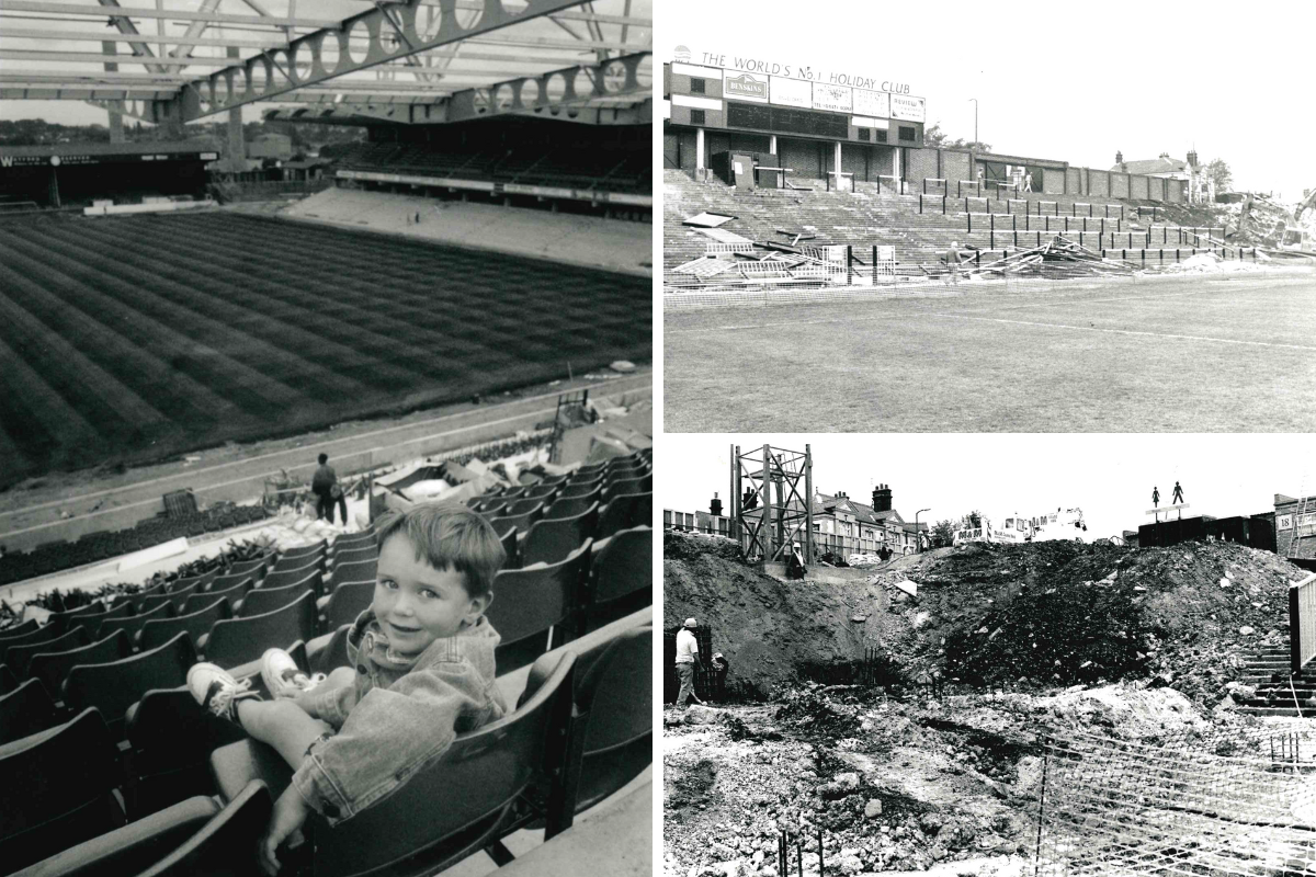Pictures: Construction of Vicarage Road Stand at Watford