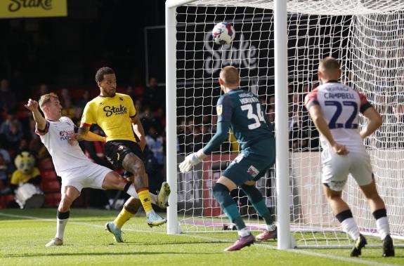 Watford Observer: Daylight established: William Troost-Ekong doubles the Hornets' lead just before half-time. Watford Observer: Daylight established: William Troost-Ekong doubles the Hornets' lead just before half-time.