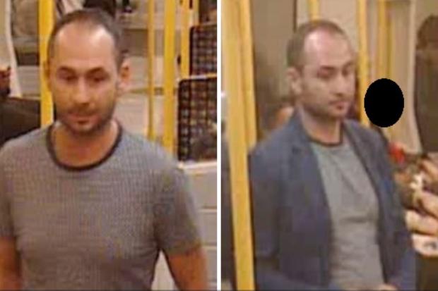 Police would like to speak to this man after a reported upskirting incident on the Metropolitan line