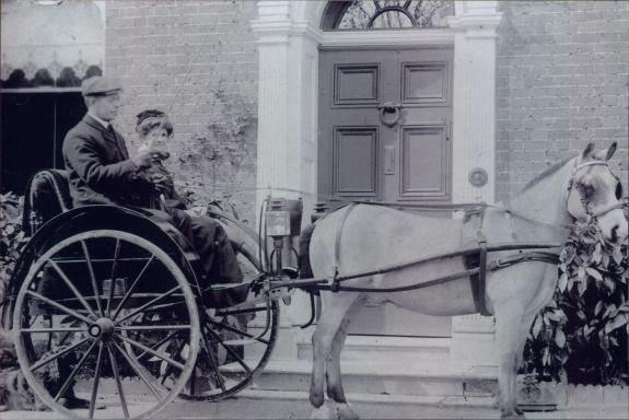 Watford Observer: By horse: Miss Henderson in pony and trap, with driver 1890s. Image: Three Rivers Museum Collection Watford Observer: By horse: Miss Henderson in pony and trap, with driver 1890s. Image: Three Rivers Museum Collection