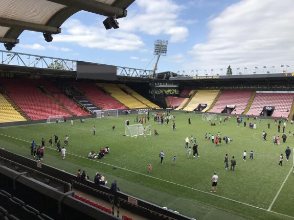 Watford Observer: Friendly matches took place on the pitch. Watford Observer: Friendly matches took place on the pitch.