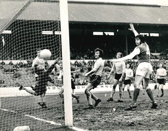 Watford Observer: The keeper is beaten by this effort against Sheffield Wednesday in the 1971/72 season Watford Observer: The keeper is beaten by this effort against Sheffield Wednesday in the 1971/72 season