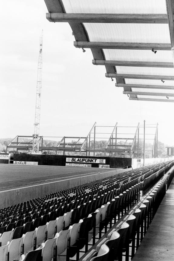 Watford Observer: The construction work viewed from the lower tier of what is now the Graham Taylor Stand Watford Observer: The construction work viewed from the lower tier of what is now the Graham Taylor Stand