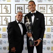 Bobby Barnes with Virgil van Dijk at last year's PFA Awards. Picture: Barrington Coombs/PA Wire