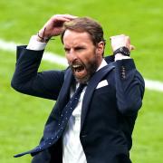 Gareth Southgate celebrates as England beat Germany in Euro 2020. Picture: PA