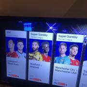 Sky advertised the Watford Arsenal game using a picture of Troy Deeney. Picture credit: @AlexWFC