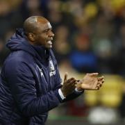 Patrick Vieira at Vicarage Road earlier this season. Picture: Action Images