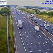 Delays on the M25 anticlockwise (furthest) from the camera are expected to last for 30 minutes. Picture: National Highways