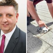 Cllr Stephen Cox tripped over the piece of metal. Picture: Cllr Stephen Cox