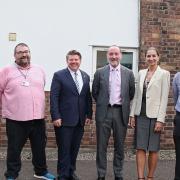 The minister for rough sleeping and housing Eddie Hughes (third from right) visited Watford's homelessness shelters. Picture: Department for Levelling up, Housing & Communities