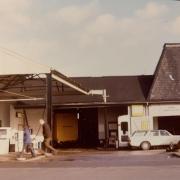 Oast house at Devon Service Station, 1977