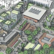 Initial plans put forward for the Cultural Hub masterplan that has become the Town Hall Quarter. Shown is a multi-storey car park which does not appear to be a part of the latest proposals.