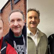 Watford Labour Councillors Dennis Watling (red jumper, left) and Matt Turmaine (black jumper, right) documented their progress, above is week one vs week three.