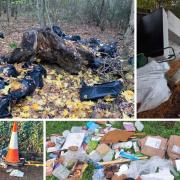 Fly tipping in and around Watford in 2022.