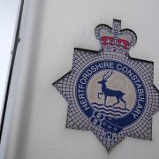 Herts Police sign.