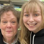 Chloe (right) said she was star-struck when she met Anne Hegerty from The Chase.