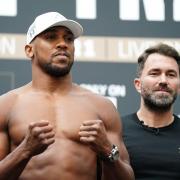 Anthony Joshua weighed in at 18st 3lbs for Saturday's fight.