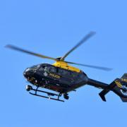 A police helicopter was circling over Chorleywood yesterday as part of a police search.