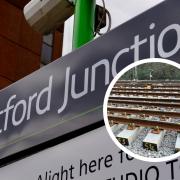 Watford junction sign and track.