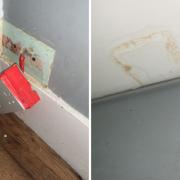 Plug sockets are hanging out of the wall and damp marks have appeared on ceilings where there have been leaking pipes.