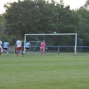 North Watford hit the crossbar in the first half of the game.