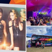 The Honeyz (left) will headline Herts Pride 2023. Right: Pictures from last year.