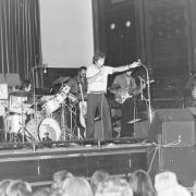 Cliff Richard on stage at Watford Town Hall in October 1976