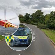 An air ambulance was called after a crash in Porters Park Drive at the junction with Grace Avenue in Shenley.