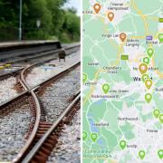The map of the best and worst train stations in and around Watford