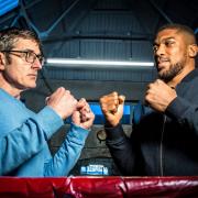 Louis Theroux and Anthony Joshua at Finchley Boxing Club.