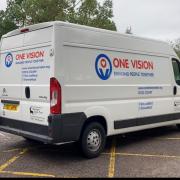 The van which was stolen from One Vision on Thursday.