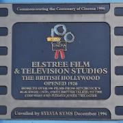 Elstree Studios plaque in Borehamwood, Hertfordshire