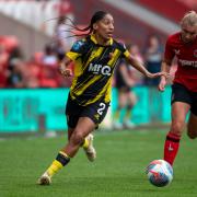 Lucia Leon in action against Charlton