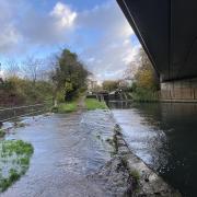 The canal in Kings Langley is flooding.