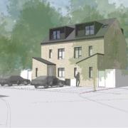 An indicative drawing of what the new homes could look like at the garage site rear of 22 to 32 Pollards, Maple Cross.