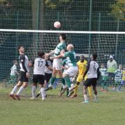 Evergreen on the attack in their Premier Division draw with WD Bushey