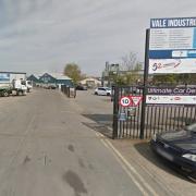 The entrance to the Vale Industrial Estate