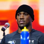 Anthony Joshua at Monday's pre-fight press conference