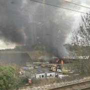 Locals have reported seeing smoke rising above Watford.