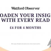 Get all the news and sport from the Watford Observer for £4 for 4 months