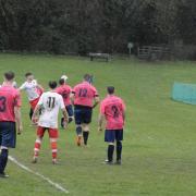 St Josephs (white shirts), in action earlier this season, were held to a draw by Forza Watford