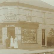J. Bone's shop on the corner of St Mary's Road and Merton Road