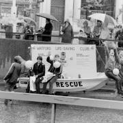 The Watford Life-Saving Club boat was a more fitting mode of transport given the conditions