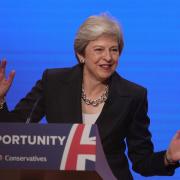 Theresa May was prime minister in 2018 when Peter Taylor was first elected as mayor of Watford (Image: PA)