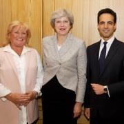 George Jabbour posed for a picture with Theresa May last week alongside with Watford Conservatives' chairman Linda Topping.