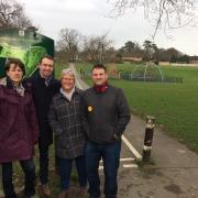 Cllr Kareen Hastrick, Cllr Peter Taylor, council candidate Anthony Barton and Cllr Amanda Grimston