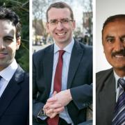 Watford mayoral election candidates George Jabbour, Cllr Peter Taylor and Cllr Jagtar Singh Dhindsa