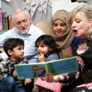 Labour leader Jeremy Corbyn at Little Learners Montessori Nursery