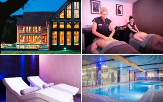 Top left-right, clockwise: Baliffscourt Hotel and Spa, Bannatyne Health Club, Q Hotels Collection, Virgin Active Health Clubs (Virgin Experience Days)