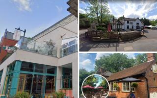 Some of the best places to eat outside in Watford. Pictures: Left and top right, Google Street View. Bottom right, TripAdvisor